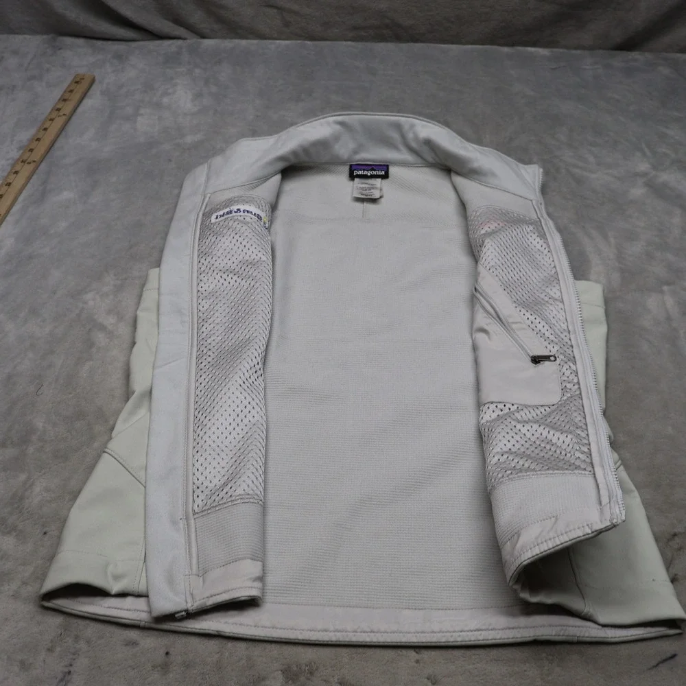 Patagonia Adze Vest Womens Medium White Polartec Athleisure Stretch Outdoor LOGO